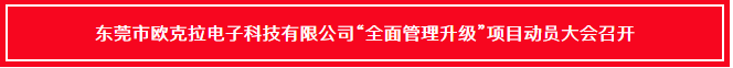 东莞市欧克拉电子科技有限公司全面管理升级项目启动